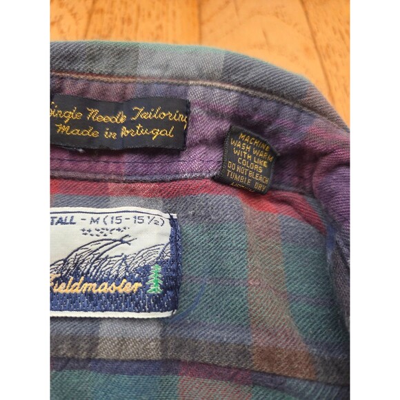VTG Fieldmaster Flannel Shirt Single Needle Tailoring X Tall M (15-15.5) - Picture 4 of 5